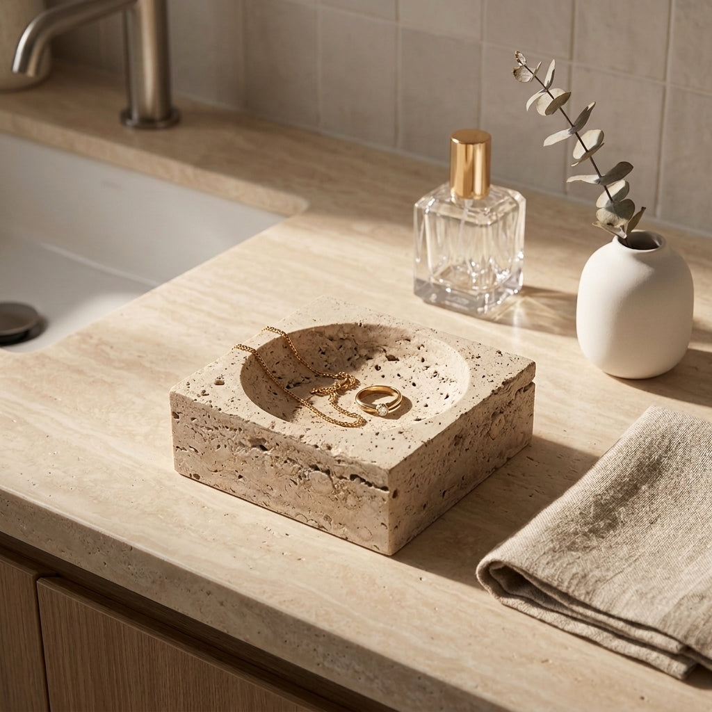 INCENSE HOLDER / BOWL | Travertine
