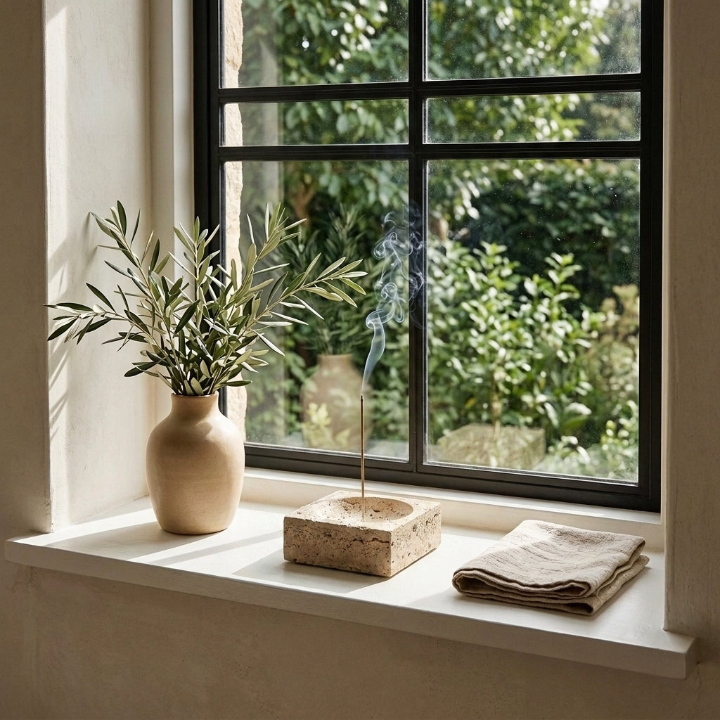 INCENSE HOLDER / BOWL | Travertine