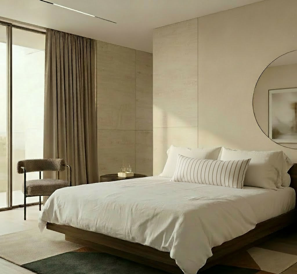 STONEWASHED LINEN LUMBAR CUSHION COVER | Ginger Pinstripe - Shop premium Home Decor for modern interiors - premium homewares - luxury home decor online