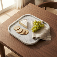 MARBLE SQUIRCLE TRAY | Carrara