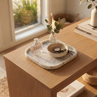 MARBLE SQUIRCLE TRAY | Carrara