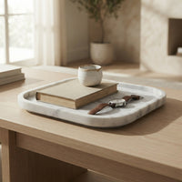 MARBLE SQUIRCLE TRAY | Carrara