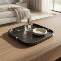 MARBLE SQUIRCLE TRAY | Nero Marquina