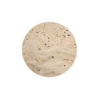 Round beige stone on a white background