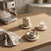 MINI ROUND STONE TRIVET | Travertine (filled)