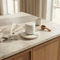 MINI ROUND STONE TRIVET | Arabescato