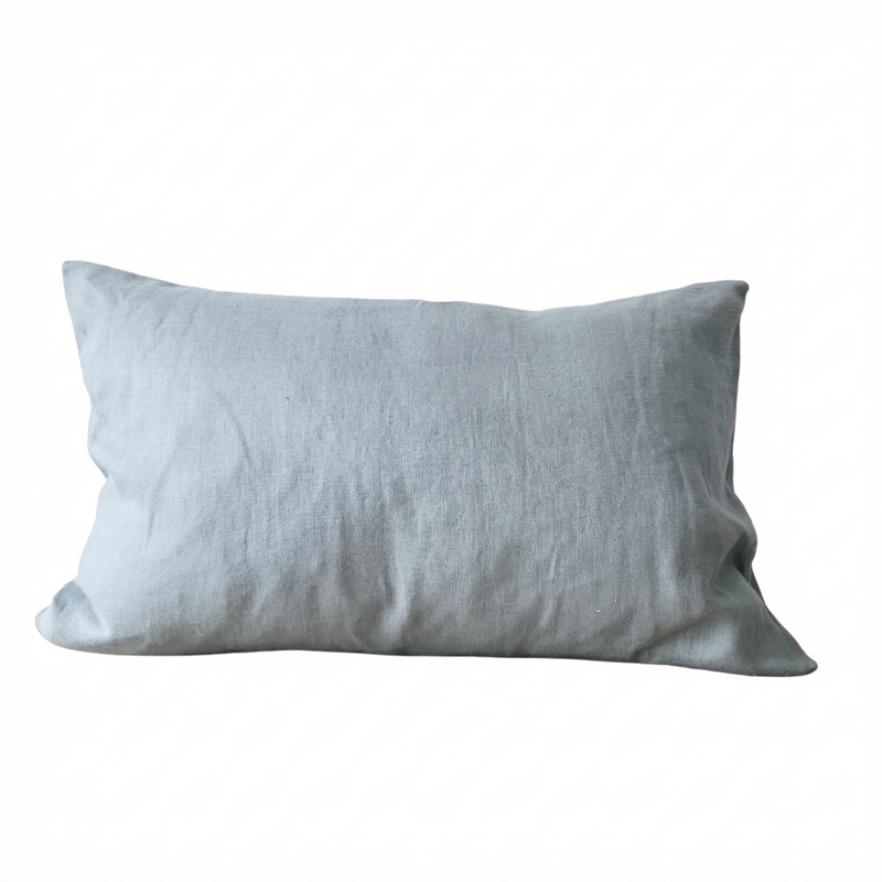 STONEWASHED LINEN RECTANGLE CUSHION COVER | 35*55 | Mist - Shop premium Home Decor for modern interiors - premium homewares - luxury home decor online