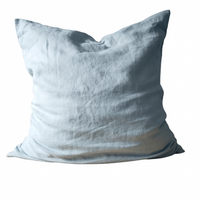 STONEWASHED LINEN SQUARE CUSHION COVER | 65*65 | Mist - Shop premium Home Decor for modern interiors - premium homewares - luxury home decor online
