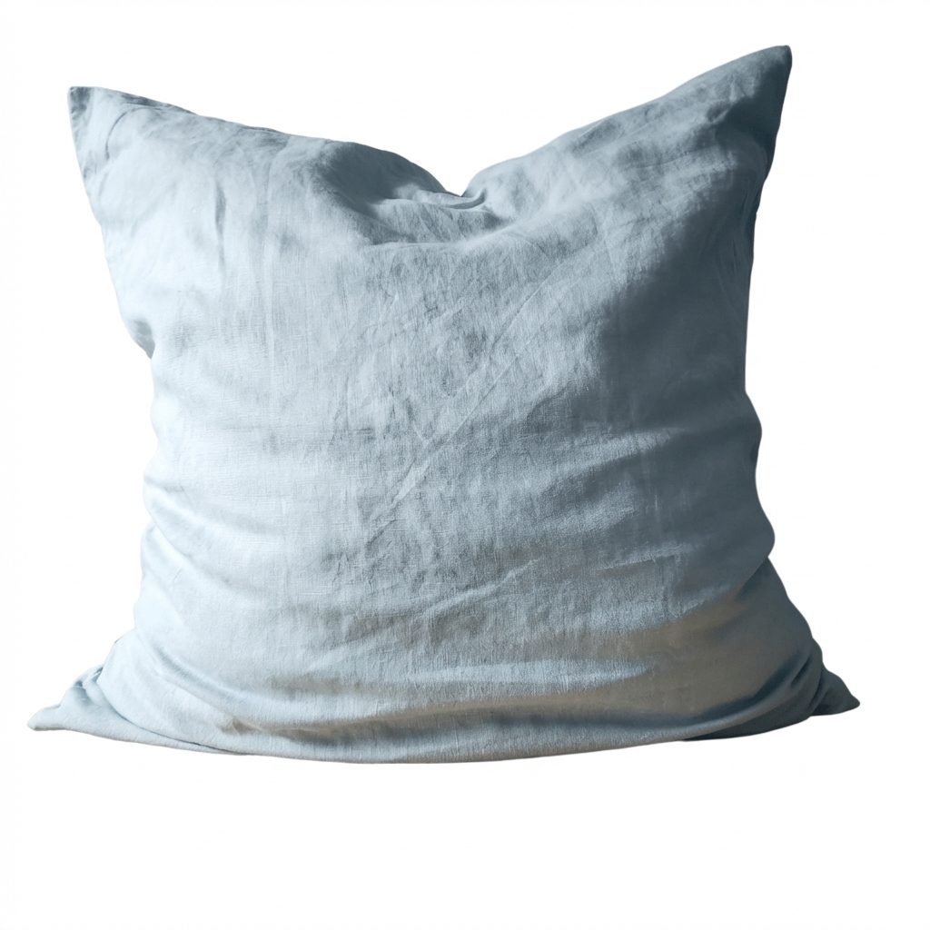 STONEWASHED LINEN SQUARE CUSHION COVER | 65*65 | Mist - Shop premium Home Decor for modern interiors - premium homewares - luxury home decor online
