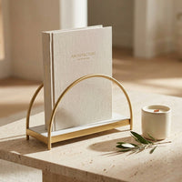 GEO NAPKIN HOLDER | Brass & Carrara - Shop premium Home Decor for modern interiors - premium homewares - luxury home decor online