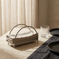 GEO NAPKIN HOLDER | Brushed Nickel & Nero - Shop premium Home Decor for modern interiors - premium homewares - luxury home decor online