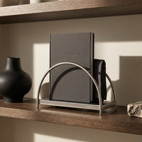 GEO NAPKIN HOLDER | Brushed Nickel & Nero - Shop premium Home Decor for modern interiors - premium homewares - luxury home decor online