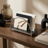 GEO NAPKIN HOLDER | Brushed Nickel & Nero - Shop premium Home Decor for modern interiors - premium homewares - luxury home decor online
