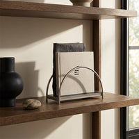 GEO NAPKIN HOLDER | Brushed Nickel & Nero - Shop premium Home Decor for modern interiors - premium homewares - luxury home decor online