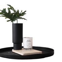 GEO ROUND TRAY | Matt Black