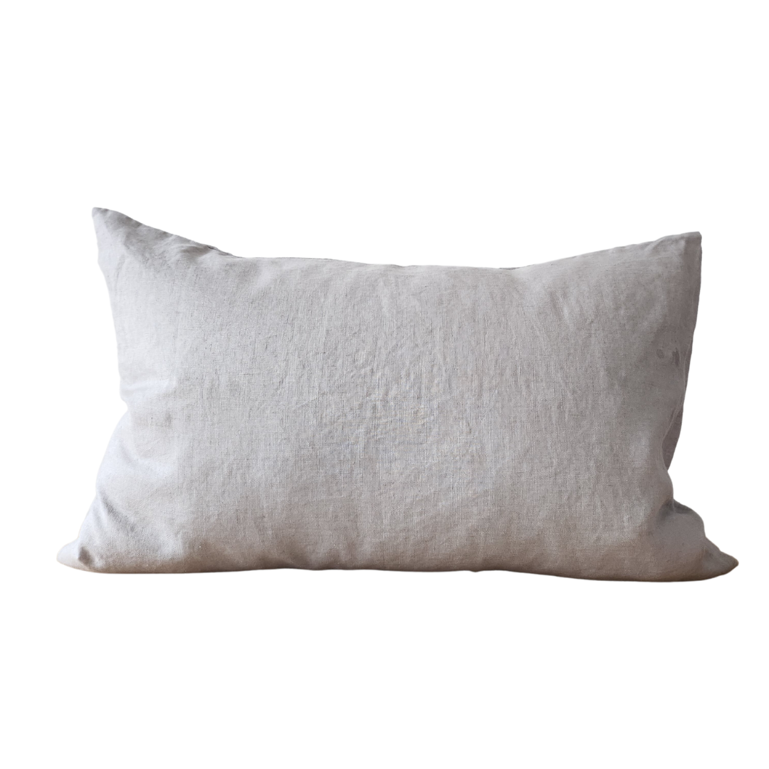 STONEWASHED LINEN RECTANGLE CUSHION COVER | 35*55 | Ash