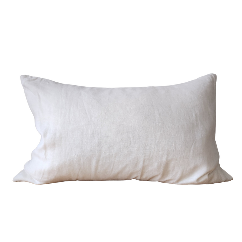 STONEWASHED LINEN RECTANGLE CUSHION COVER | 35*55 | Pearl
