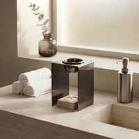 OIL BURNER  | Black Nickel & Travertine