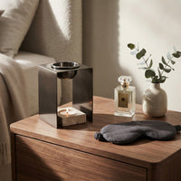 OIL BURNER  | Black Nickel & Travertine