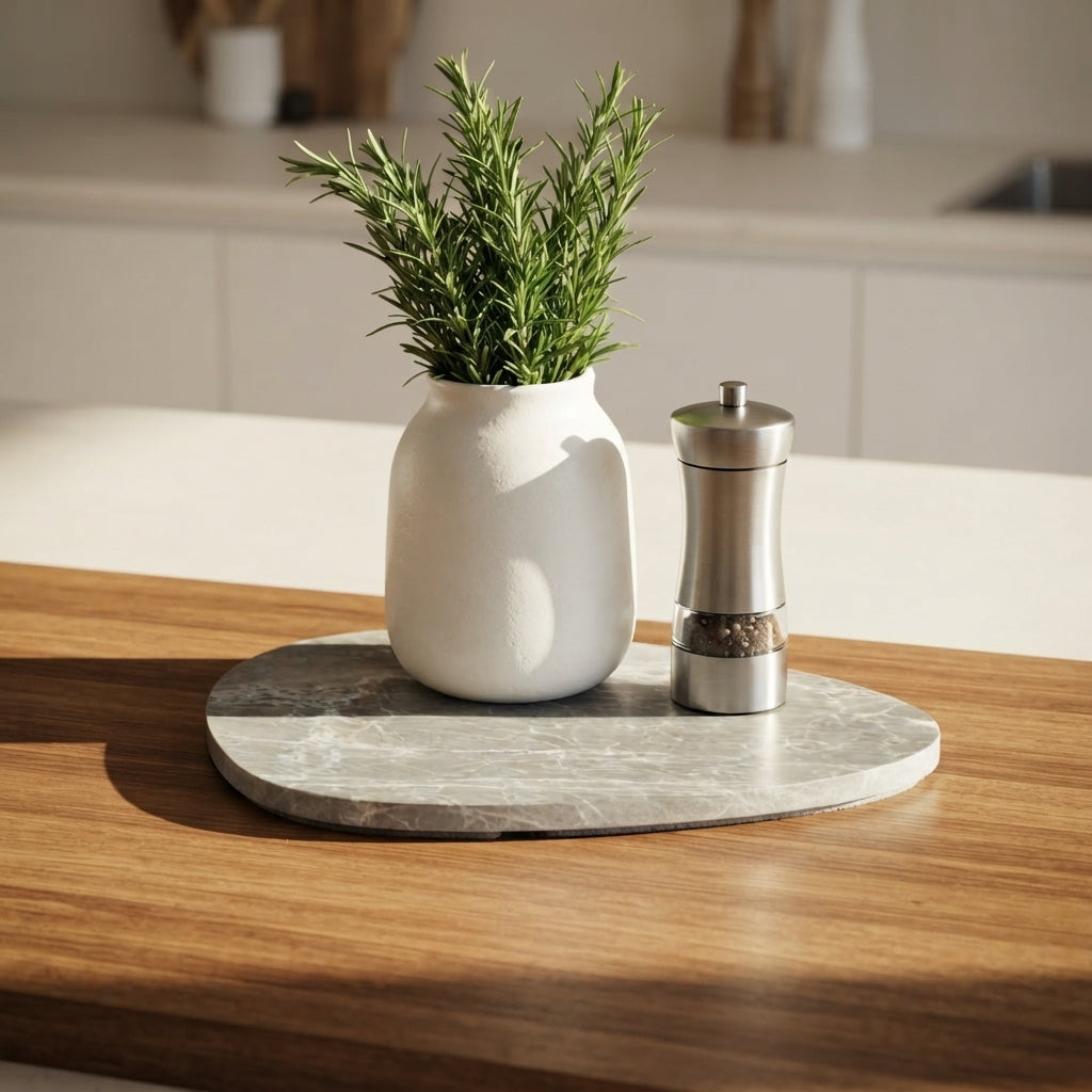 PEBBLE STONE TRIVET | Mystic White