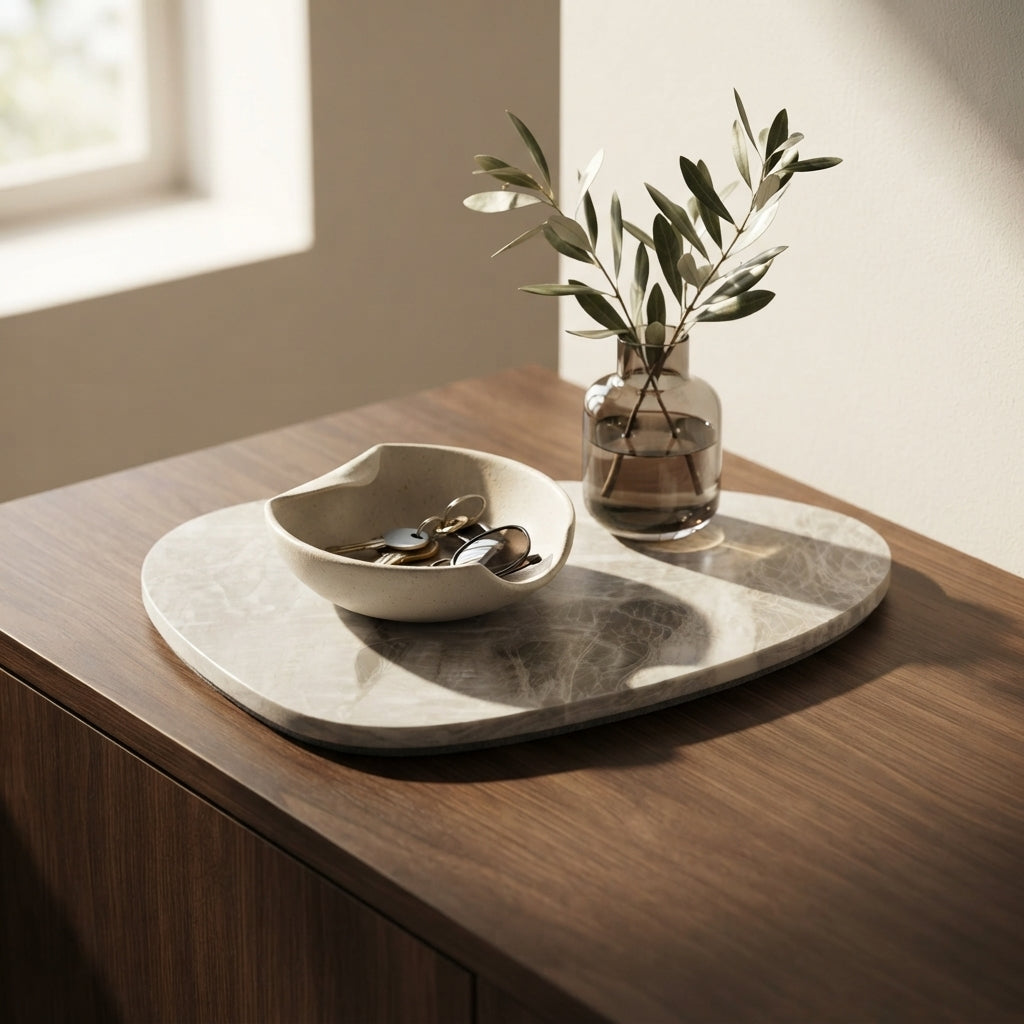 PEBBLE STONE TRIVET | Mystic White