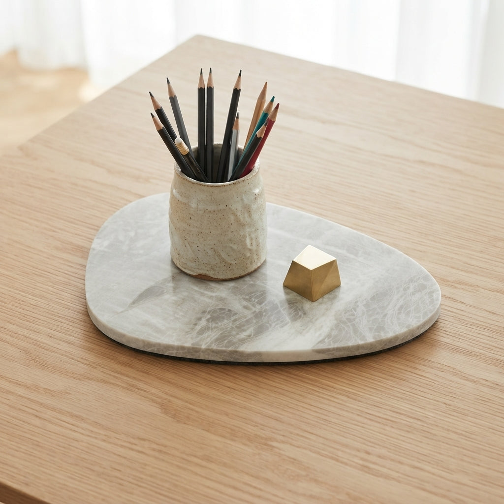 PEBBLE STONE TRIVET | Mystic White