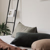 STONEWASHED LINEN RECTANGLE CUSHION COVER | 35*55 | Sage