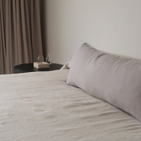 STONEWASHED LINEN LUMBAR CUSHION COVER | Latte