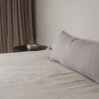 STONEWASHED LINEN LUMBAR CUSHION COVER | Marine Blue