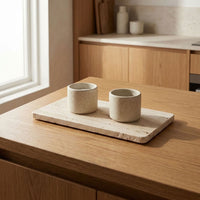 RECTANGLE STONE TRAY | Travertine (unfilled)