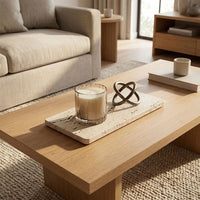 RECTANGLE STONE TRAY | Travertine (unfilled)