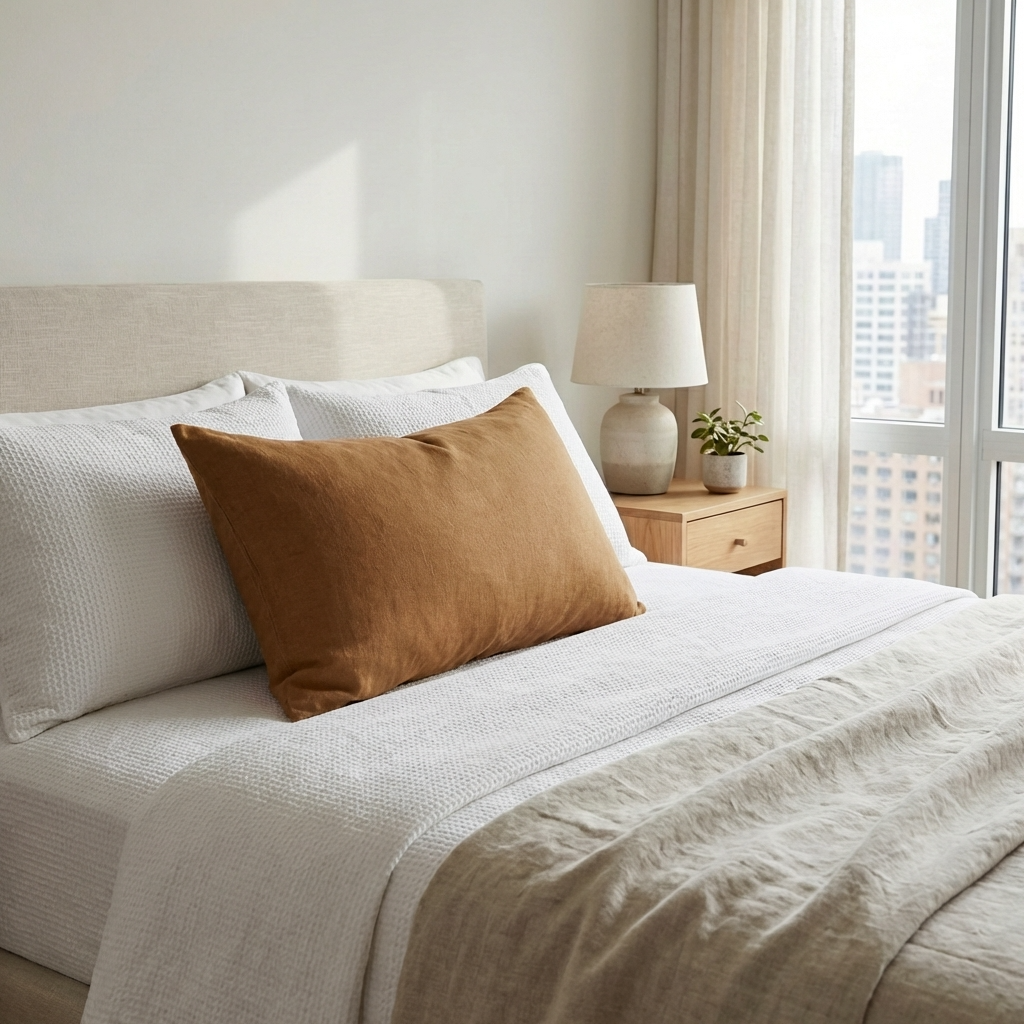 STONEWASHED LINEN RECTANGLE CUSHION COVER | 35*55 | Toffee - Shop premium Home Decor for modern interiors - premium homewares - luxury home decor online
