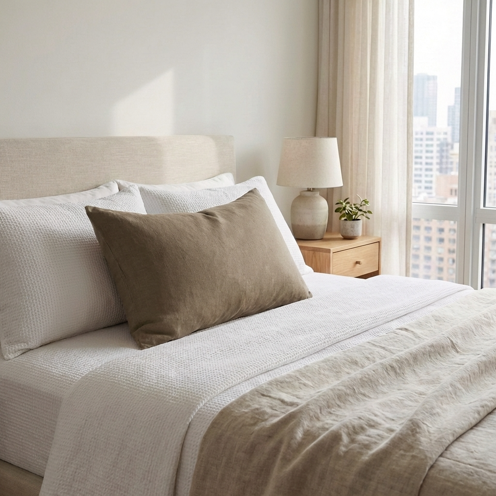 STONEWASHED LINEN RECTANGLE CUSHION COVER | 35*55 | Latte - Shop premium Home Decor for modern interiors - premium homewares - luxury home decor online