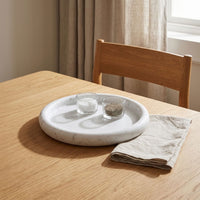 ROUND STONE TRAY | Carrara