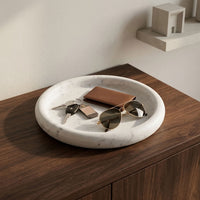 ROUND STONE TRAY | Carrara
