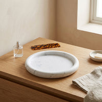 ROUND STONE TRAY | Carrara