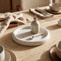 ROUND STONE TRAY | Carrara