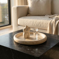 ROUND STONE TRAY | Travertine
