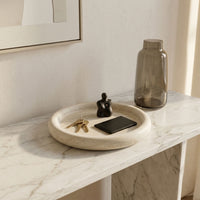 ROUND STONE TRAY | Travertine