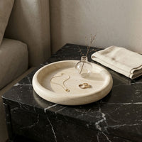 ROUND STONE TRAY | Travertine
