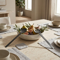 GEO SALAD SERVERS | Black Nickel