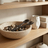 GEO SALAD SERVERS | Black Nickel