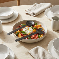GEO SALAD SERVERS | Black Nickel