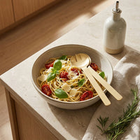 GEO SALAD SERVERS | Brass