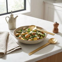 GEO SALAD SERVERS | Brass