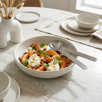 GEO SALAD SERVERS | Brushed Nickel