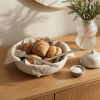 GEO SALAD SERVERS | Brushed Nickel