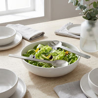 GEO SALAD SERVERS | Brushed Nickel