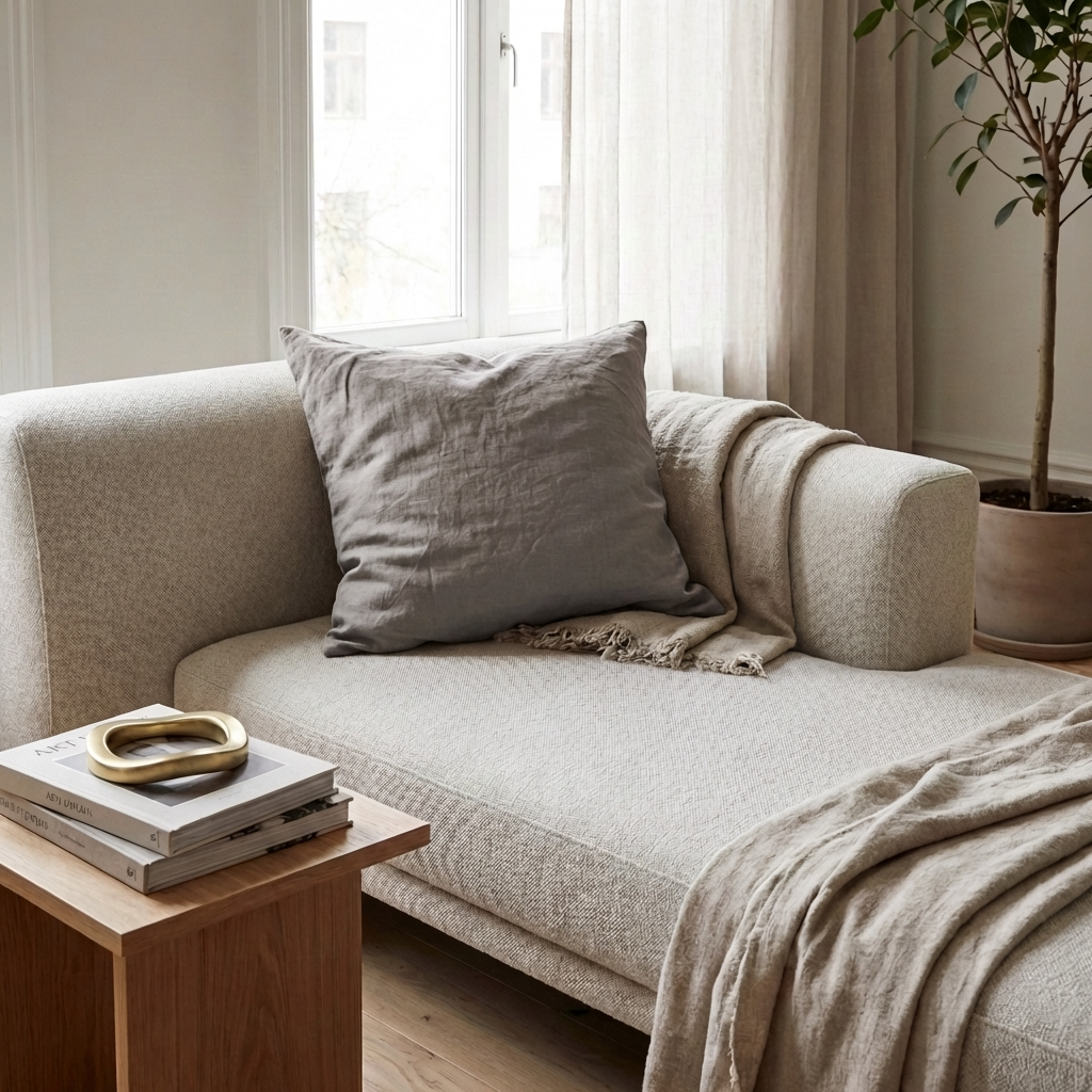 STONEWASHED LINEN SQUARE CUSHION COVER | 65*65 | Ash - Shop premium Home Decor for modern interiors - premium homewares - luxury home decor online