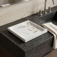 SQUARE STONE TRAY | Carrara - Shop premium Home Decor for modern interiors - premium homewares - luxury home decor online